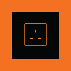 Image showing Great britain electrical socket icon