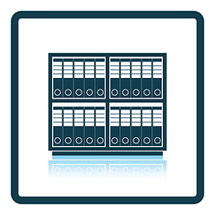 Image showing Office cabinet with folders icon