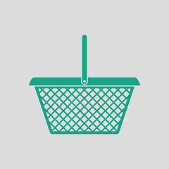 Image showing Supermarket shoping basket icon