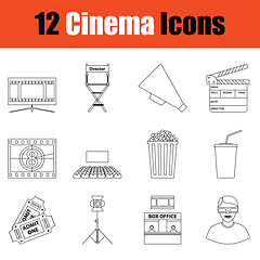 Image showing Set of cinema icons