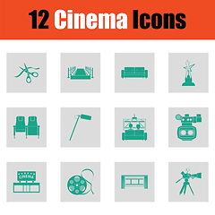 Image showing Set of cinema icons