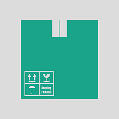 Image showing Cardboard package box icon