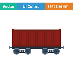 Image showing Railway cargo container icon