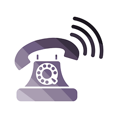 Image showing Old telephone icon