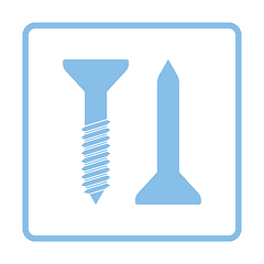 Image showing Icon of screw and nail