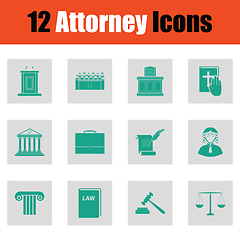 Image showing Set of attorney  icons