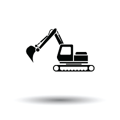 Image showing Icon of construction excavator