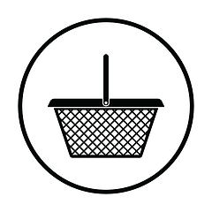 Image showing Supermarket shoping basket icon