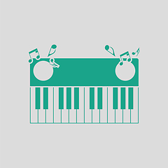 Image showing Piano keyboard icon