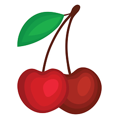 Image showing Flat design icon of Cherry in ui colors.