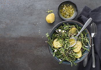 Image showing Dandelion salad potatoes