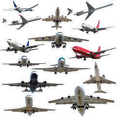 Image showing Plane collection isolated on a white background. High resolution