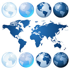 Image showing Blue globe kit
