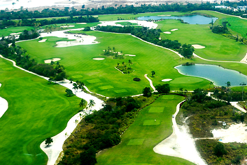 Image showing Above golf course