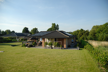 Image showing House with solar panels