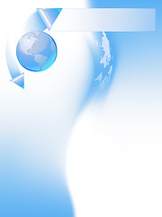 Image showing Blue globe template