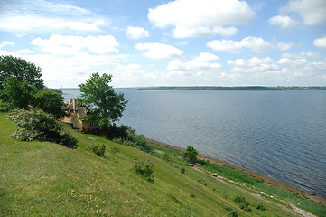 Image showing Green Landscape and sea