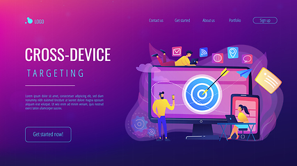 Image showing Multi device targeting concept landing page.