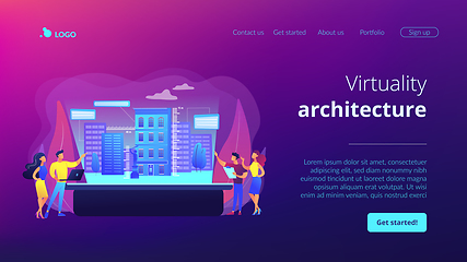 Image showing Interactive design visualization concept landing page