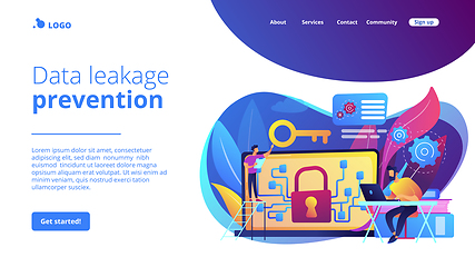 Image showing Data leakage concept landing page