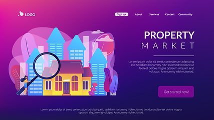 Image showing Real estate concept landing page.