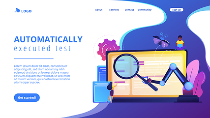 Image showing Automated testing concept landing page.