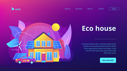 Image showing Eco house concept landing page.