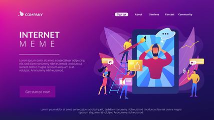 Image showing Internet meme concept landing page