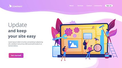 Image showing Website maintenance concept landing page