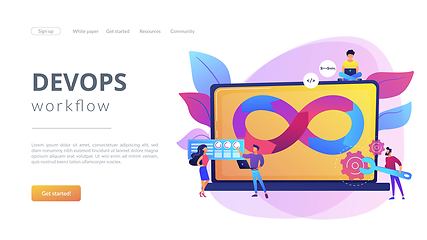 Image showing DevOps team concept landing page