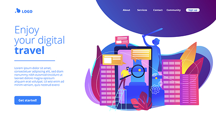 Image showing Smart destinations project concept landing page