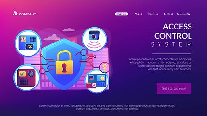 Image showing Access control system concept landing page