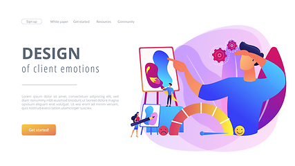 Image showing Emotional design concept landing page