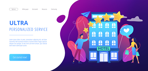 Image showing Boutique hotel concept landing page.