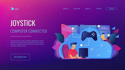 Image showing Cloud gamingconcept landing page.