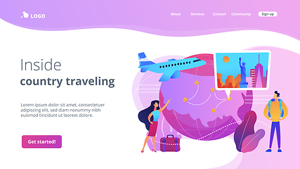 Image showing Inside country traveling concept landing page.