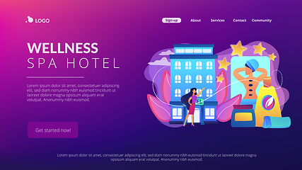 Image showing Wellness and spa hotel concept landing page.