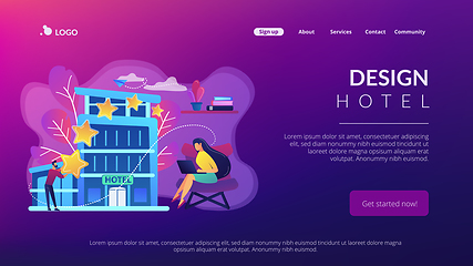 Image showing Design hotel concept landing page.