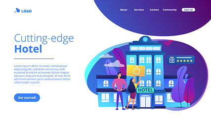 Image showing Lifestyle hotel concept landing page.