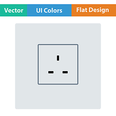 Image showing Great britain electrical socket icon