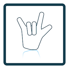 Image showing Rock hand icon