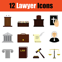 Image showing Lawyer icon set