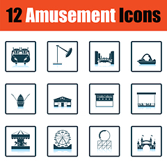 Image showing Amusement park icon set