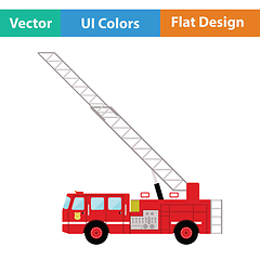 Image showing Fire service truck icon