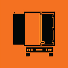 Image showing Truck trailer rear view icon