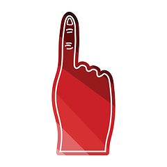 Image showing Fans foam finger icon