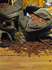 Image showing coffee beans on bags