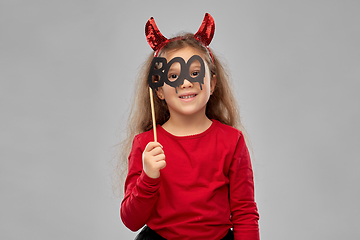 Image showing girl in halloween costume with party accessory