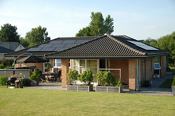 Image showing House with solar panels