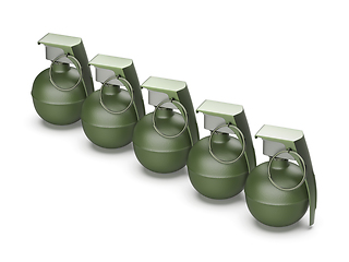 Image showing Five hand grenades